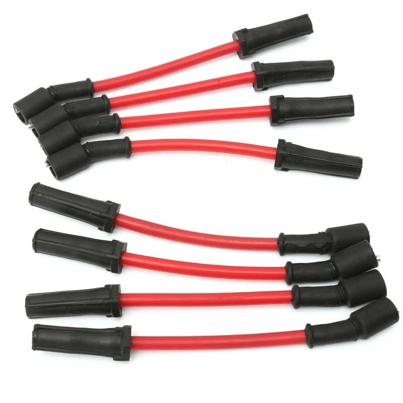 8mm LSx Spark Plug Wire Set 8pcs - Compatible with LS1 LS2 LS3 LS6 LS7 Engines - Fits Chevy Silverado Tahoe Suburban GMC Sierra Yukon Cadillac Escalade - Replaces 19005218 9748HH