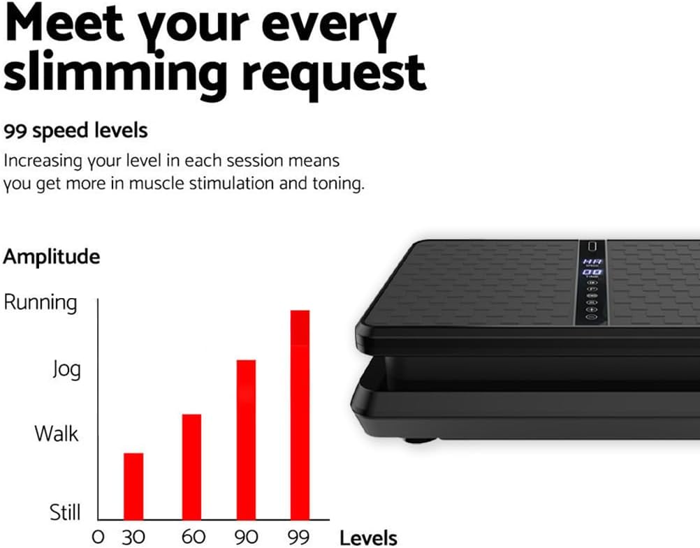 Vibration Machine,150-180kg Capacity,99 Speed Levels,Remote Control Full Body Fitness Vibrating Plate,Exercise Platform with Resistance Bands for Home Workout,Ideal for All Ages