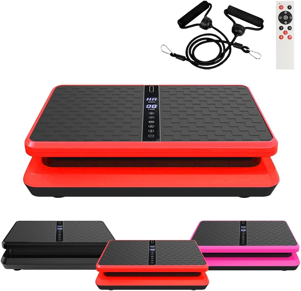 Vibration Machine,150-180kg Capacity,99 Speed Levels,Remote Control Full Body Fitness Vibrating Plate,Exercise Platform with Resistance Bands for Home Workout,Ideal for All Ages