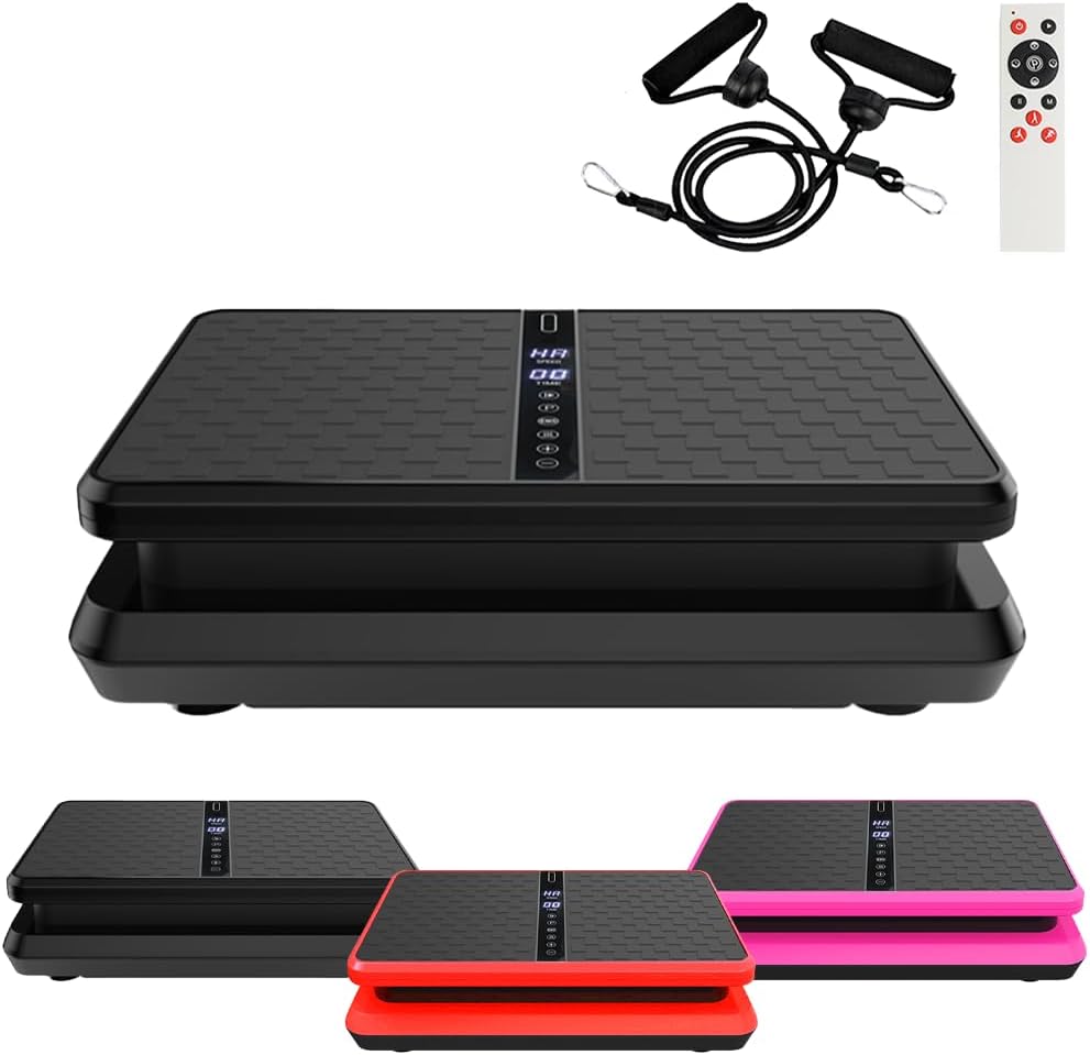 Vibration Machine,150-180kg Capacity,99 Speed Levels,Remote Control Full Body Fitness Vibrating Plate,Exercise Platform with Resistance Bands for Home Workout,Ideal for All Ages