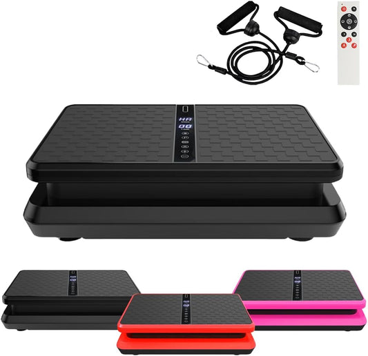 Vibration Machine,150-180kg Capacity,99 Speed Levels,Remote Control Full Body Fitness Vibrating Plate,Exercise Platform with Resistance Bands for Home Workout,Ideal for All Ages