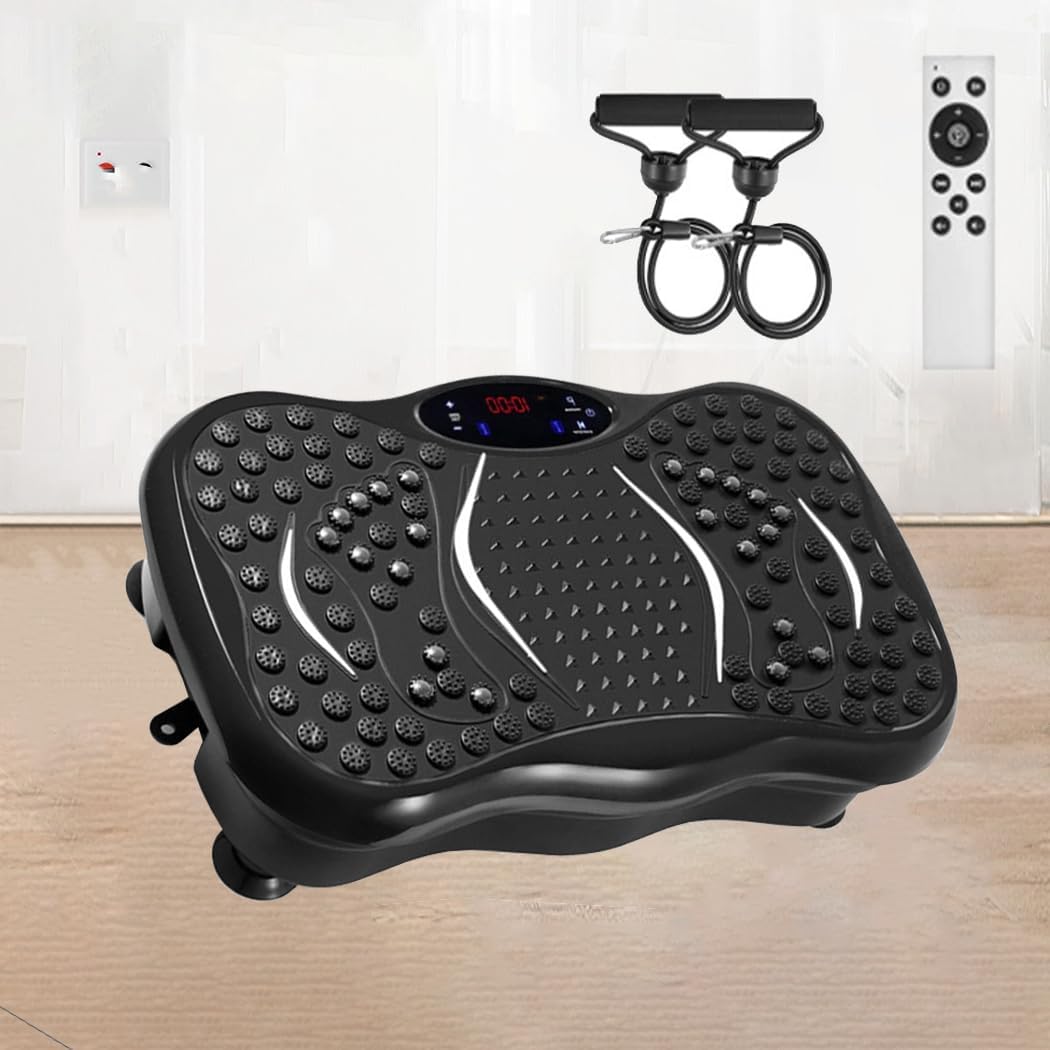 Vibration Machine,150-180kg Capacity,99 Speed Levels,Remote Control Full Body Fitness Vibrating Plate,Exercise Platform with Resistance Bands for Home Workout,Ideal for All Ages