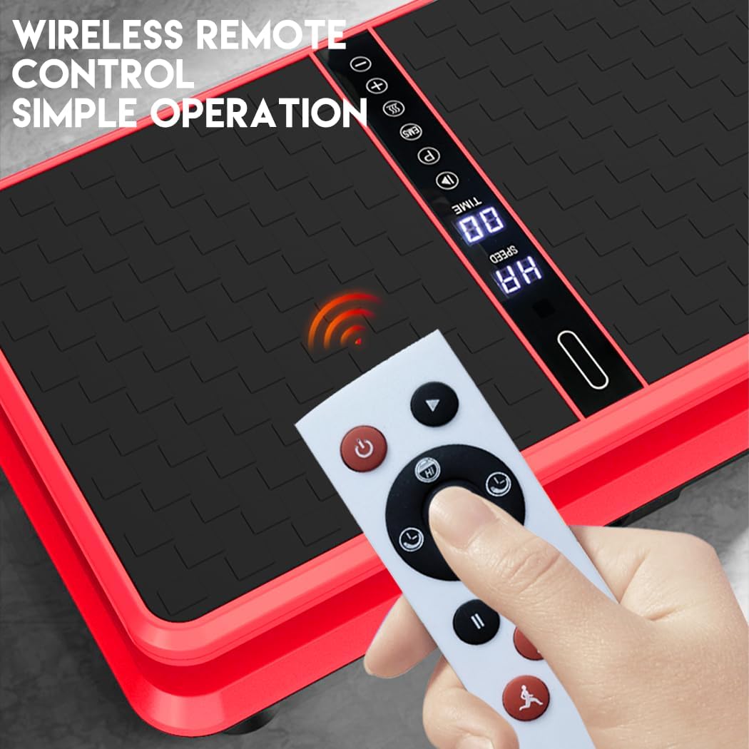 Vibration Machine,150-180kg Capacity,99 Speed Levels,Remote Control Full Body Fitness Vibrating Plate,Exercise Platform with Resistance Bands for Home Workout,Ideal for All Ages