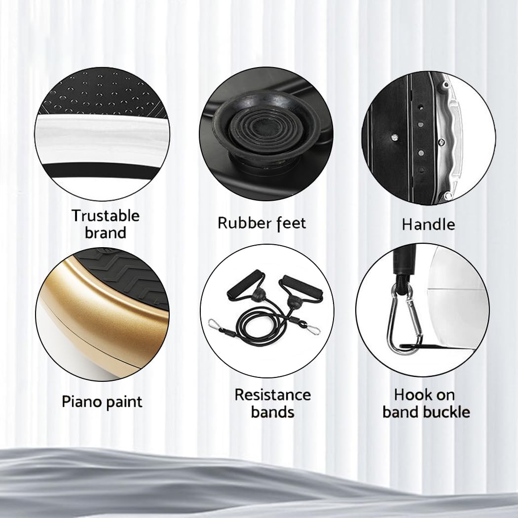 Vibration Machine,150-180kg Capacity,99 Speed Levels,Remote Control Full Body Fitness Vibrating Plate,Exercise Platform with Resistance Bands for Home Workout,Ideal for All Ages