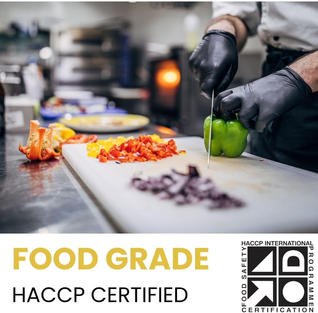 XtraGuard Black Nitrile Gloves - Heavy Duty, 6 Mil, Disposable, Latex & Powder Free, Chemical & Puncture Resistant, Food Safe, Medical Grade