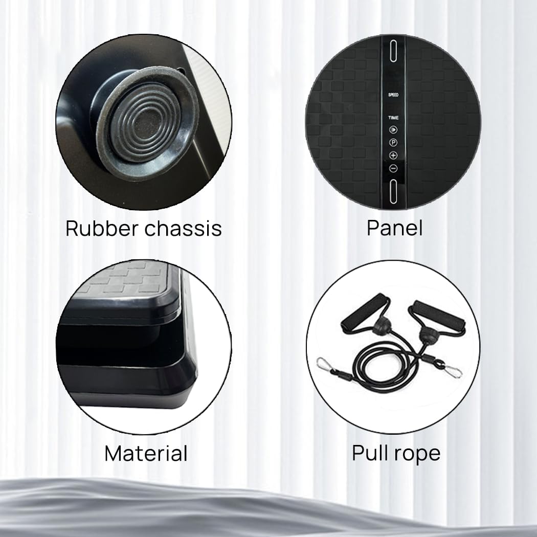 Vibration Machine,150-180kg Capacity,99 Speed Levels,Remote Control Full Body Fitness Vibrating Plate,Exercise Platform with Resistance Bands for Home Workout,Ideal for All Ages