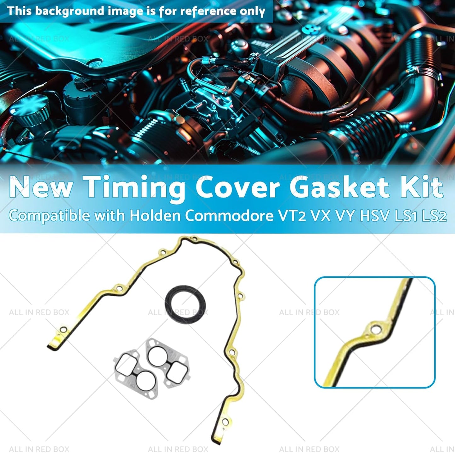 Timing Cover Gasket Kit Compatible with Holden Commodore VT2 VX VY HSV LS1 LS2