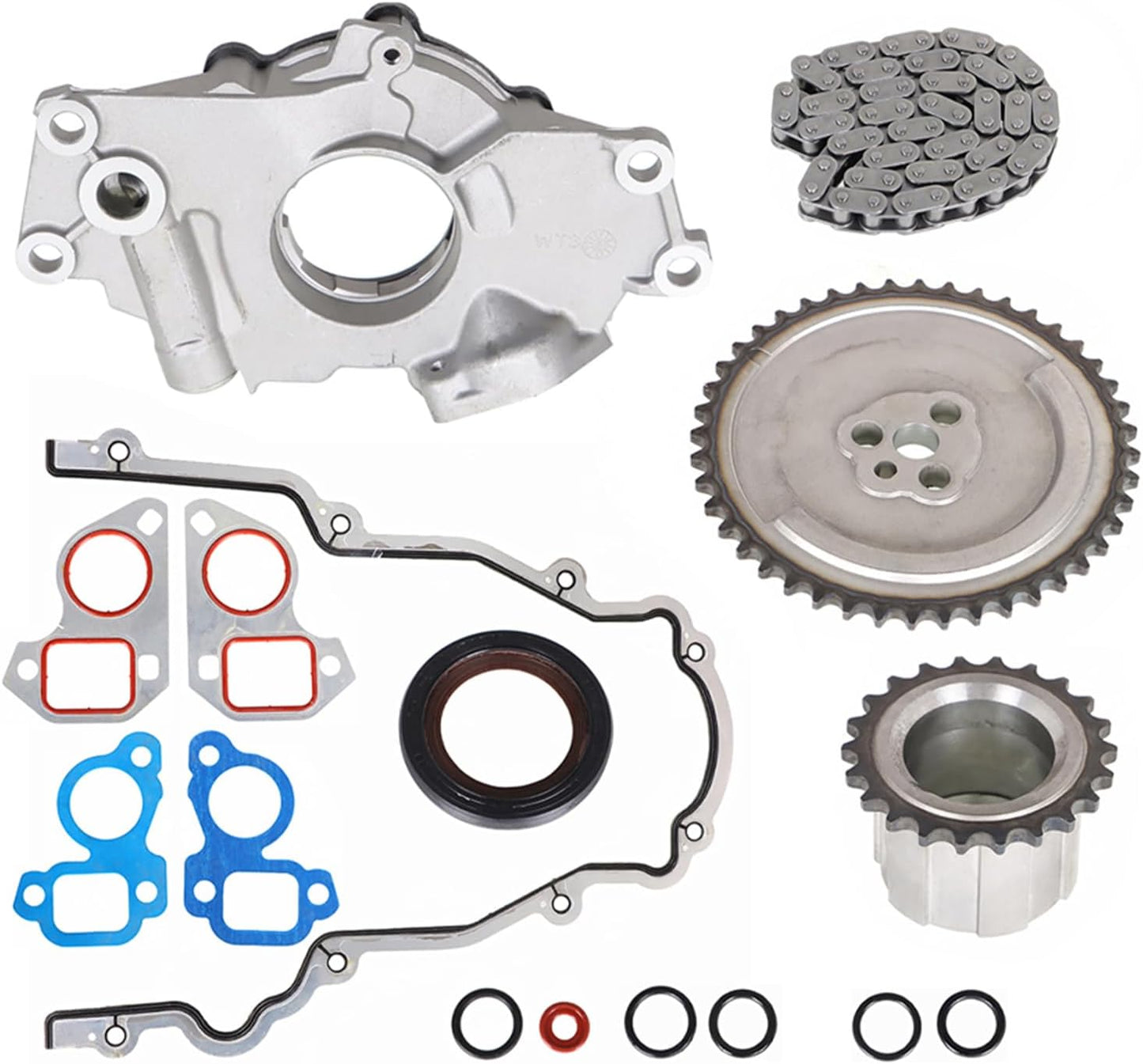 M295 Oil Pump and Timing Chain Kit Replacement for 1997-2020 Avalanche/Silverado/Express/Suburban/Sierra/Yukon/Escalade LS1 LS2 LS3 LS6 4.8L 5.3L 6.0L
