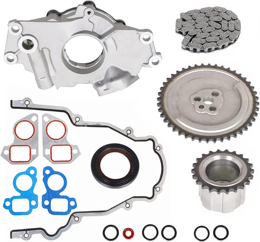 M295 Oil Pump and Timing Chain Kit Replacement for 1997-2020 Avalanche/Silverado/Express/Suburban/Sierra/Yukon/Escalade LS1 LS2 LS3 LS6 4.8L 5.3L 6.0L