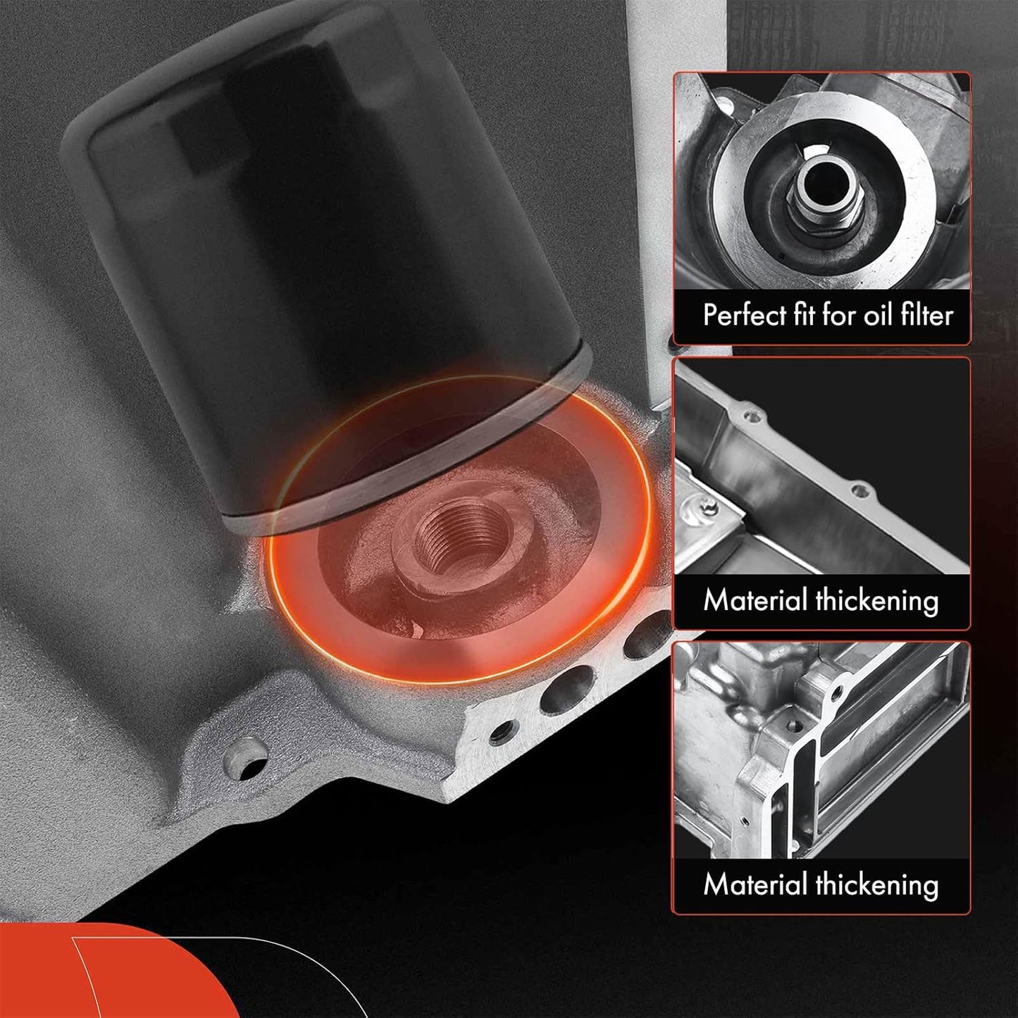 A-Premium Performance Muscle Car Engine Oil Pan Complete Kit Compatible with GM LS1 LS3 LSA LSX Chevrolet Chevy Pontiac Replace # 19212593