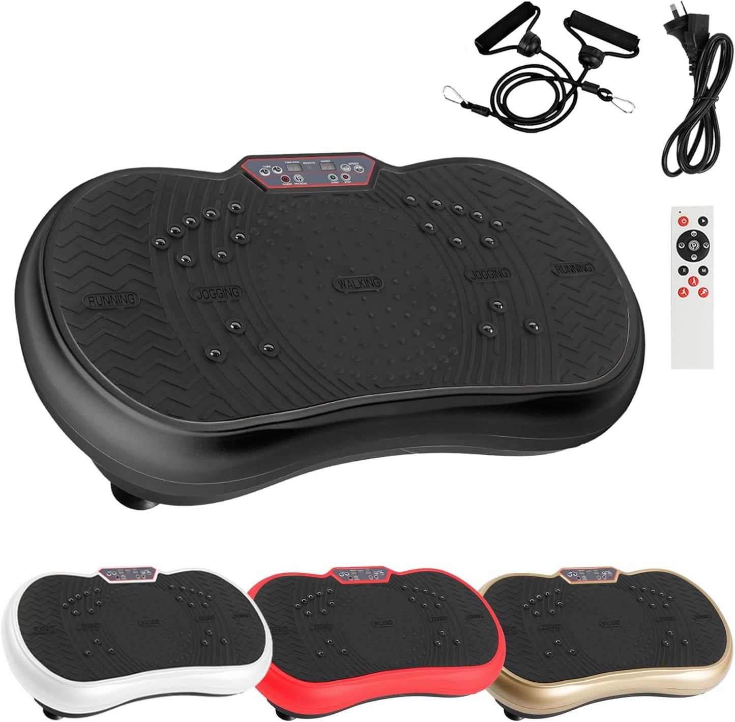Vibration Machine,150-180kg Capacity,99 Speed Levels,Remote Control Full Body Fitness Vibrating Plate,Exercise Platform with Resistance Bands for Home Workout,Ideal for All Ages