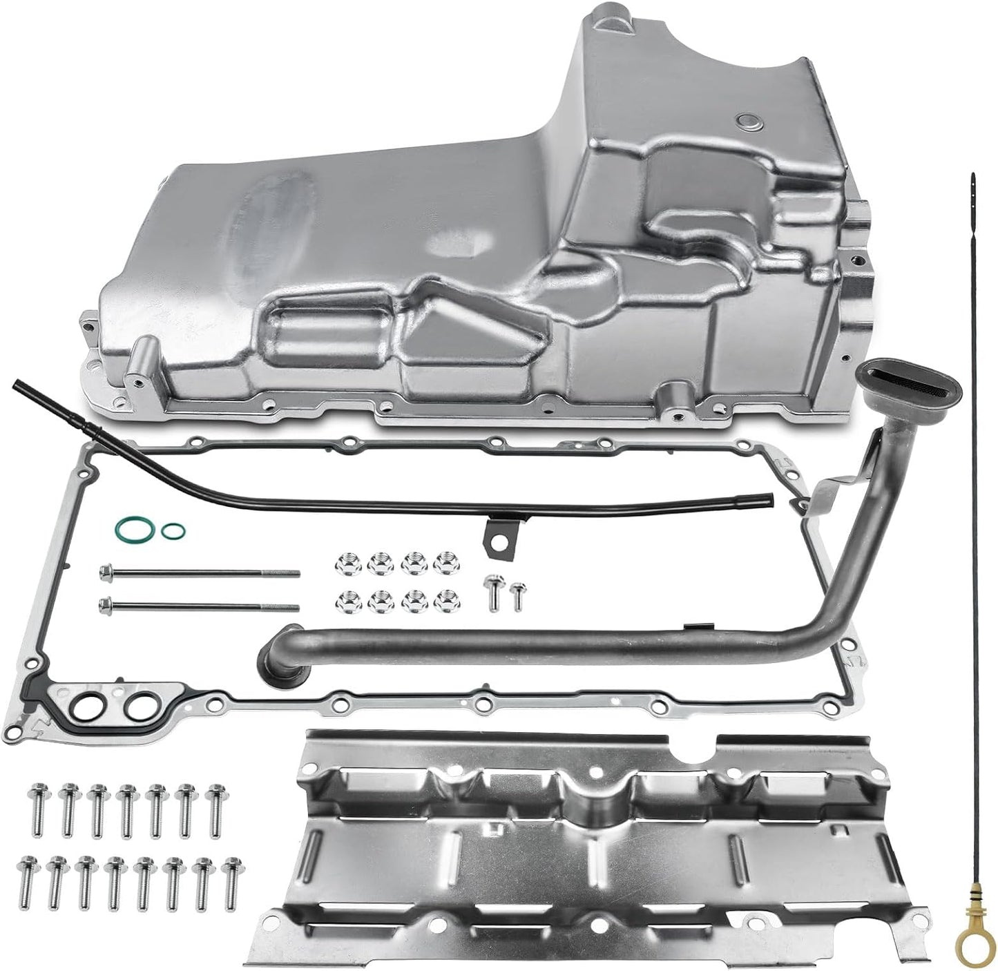 A-Premium Performance Muscle Car Engine Oil Pan Complete Kit Compatible with GM LS1 LS3 LSA LSX Chevrolet Chevy Pontiac Replace # 19212593