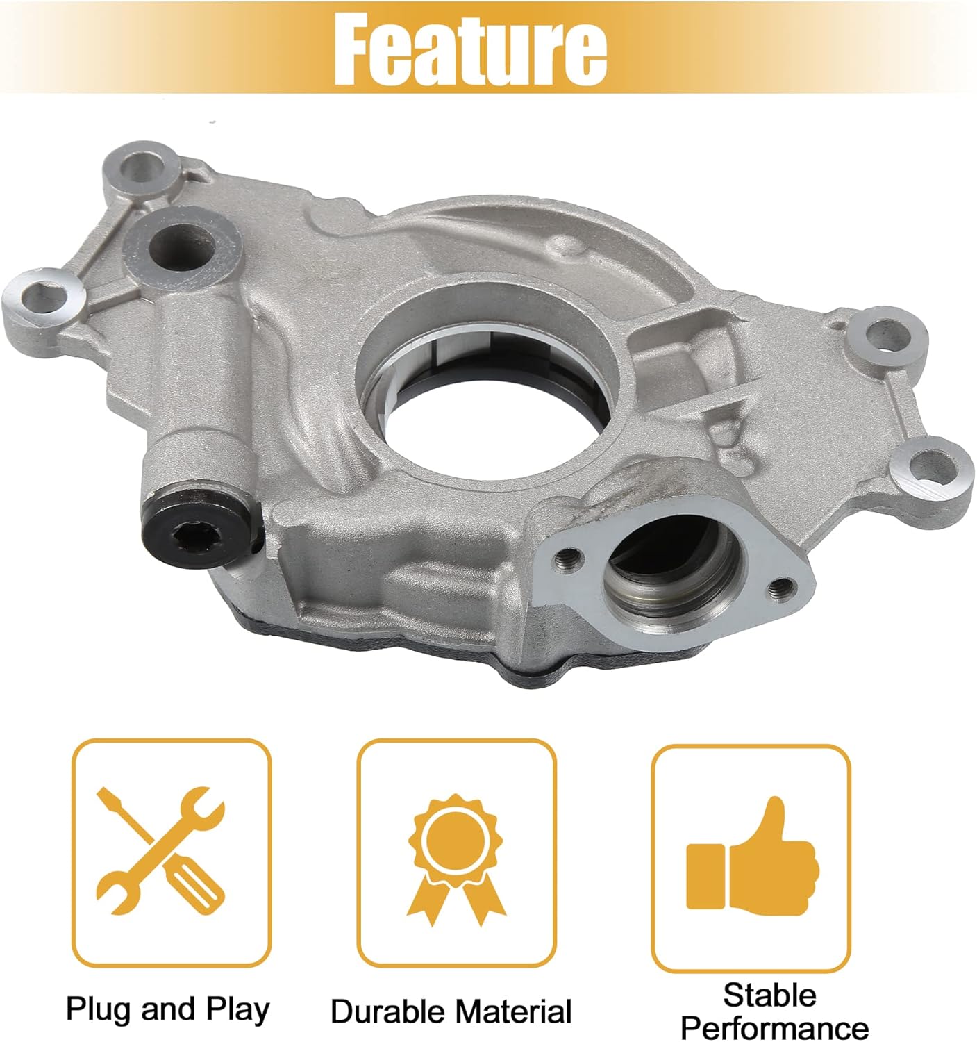 X AUTOHAUX Automotive High Volume Oil Pump Kit M295HV 12586665 for GMC for Chevrolet 10295 LS1 LS2 LS3 Pickup 4.8 5.7 6.0L