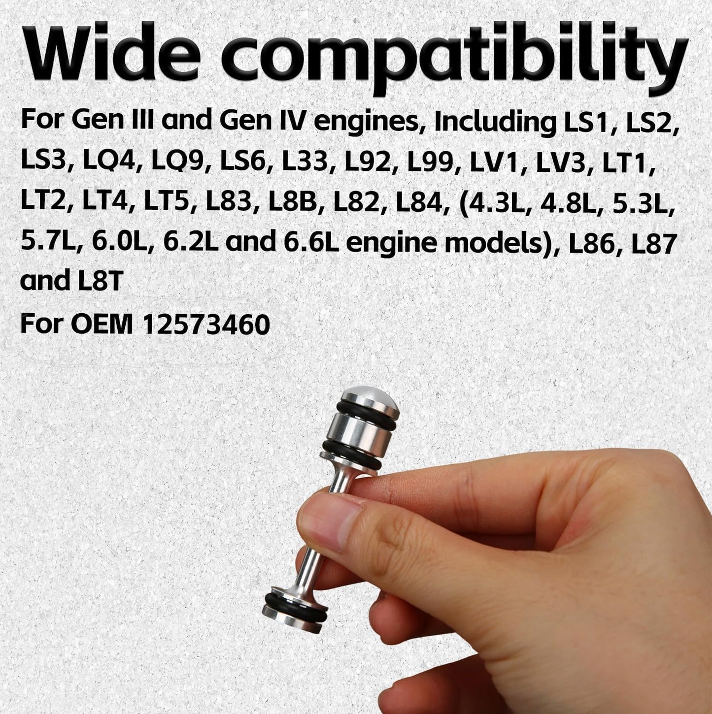 Aluminum Alloy Oil Diverter, LS Barbell Durable LS Billet Rear Galley Plug Parts for Gen III Gen IV LS1 LS3 LS2 LQ4 LQ9 LS6 L92 L99 L33 4.8L 5.3L 5.7L 6.0L 6.2L