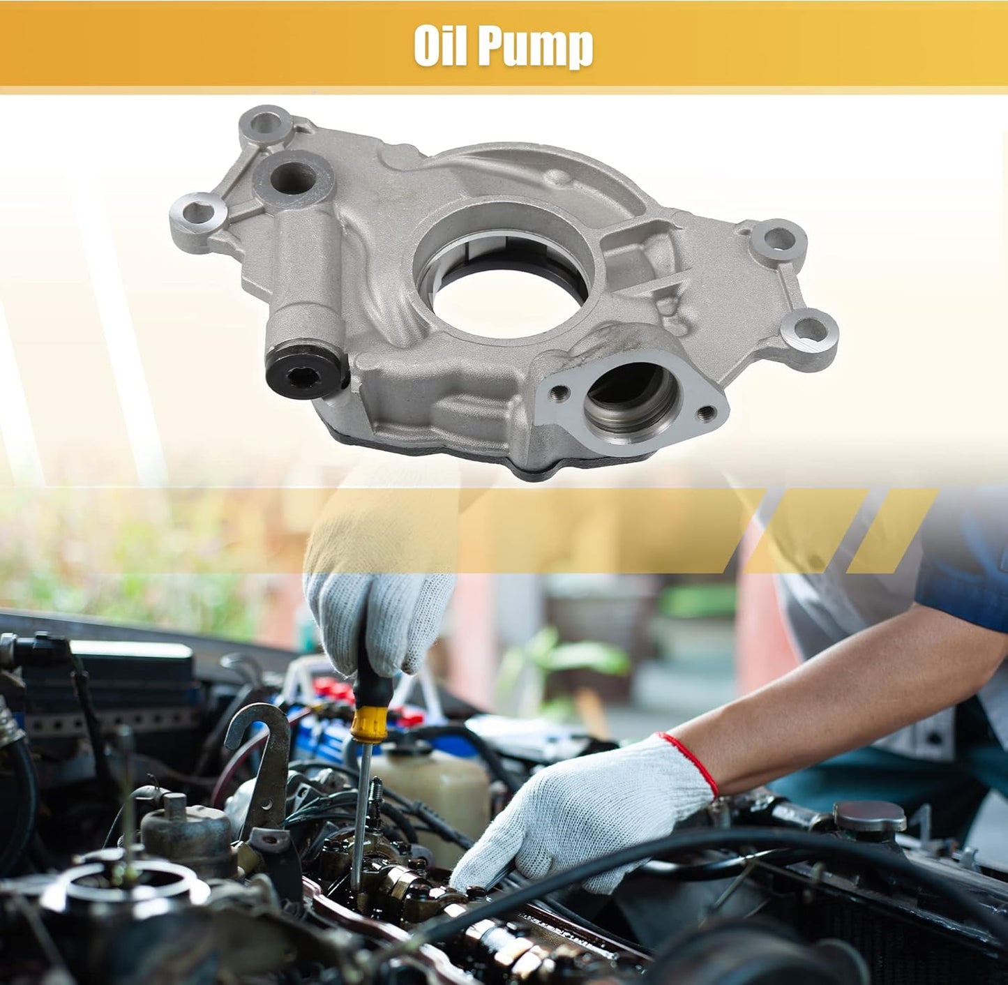 X AUTOHAUX Automotive High Volume Oil Pump Kit M295HV 12586665 for GMC for Chevrolet 10295 LS1 LS2 LS3 Pickup 4.8 5.7 6.0L